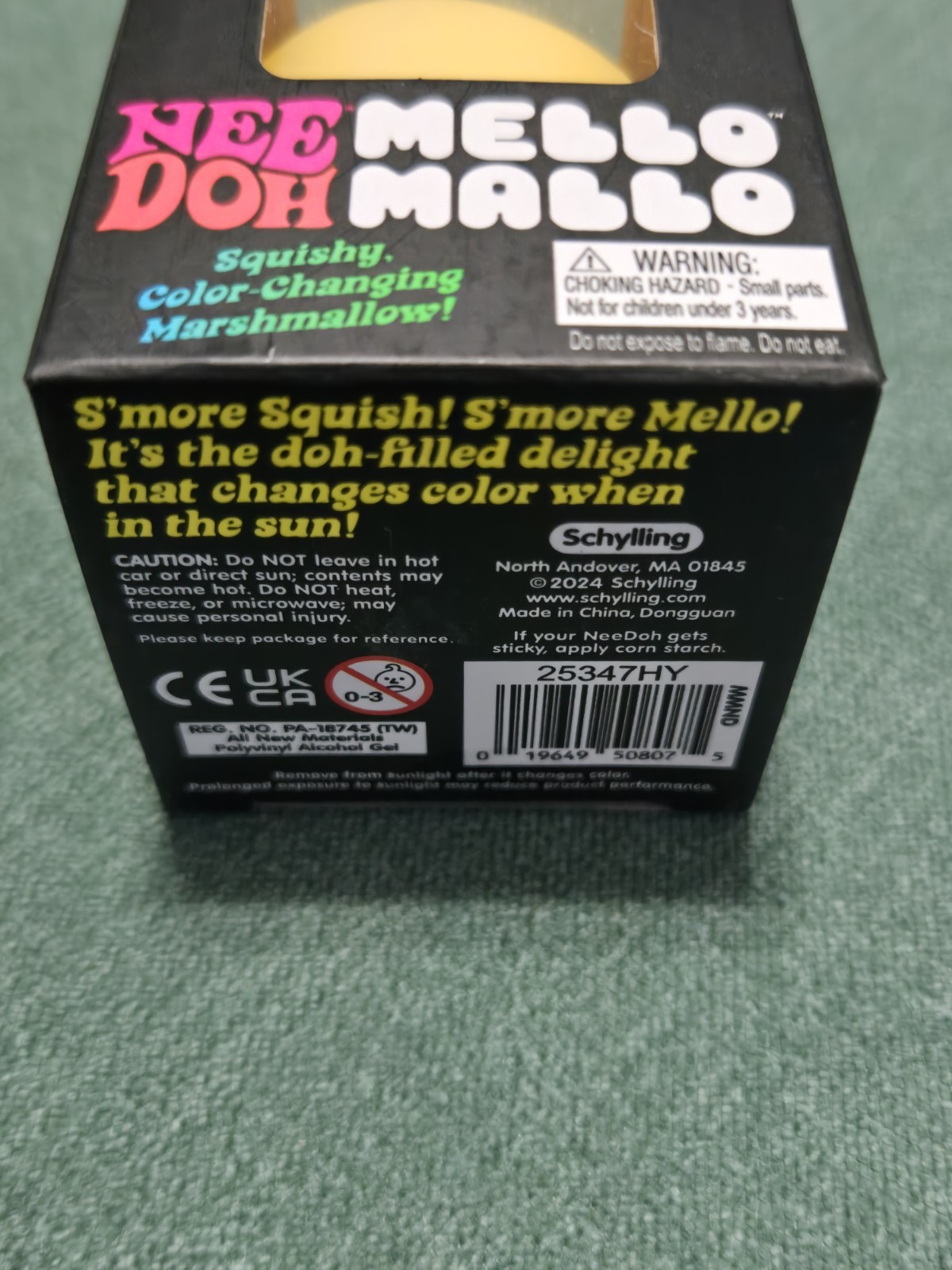 NeeDoh Mello Mallo Yellow Orange Color Change Squishy Toy, Nee Doh Mellow Mallow