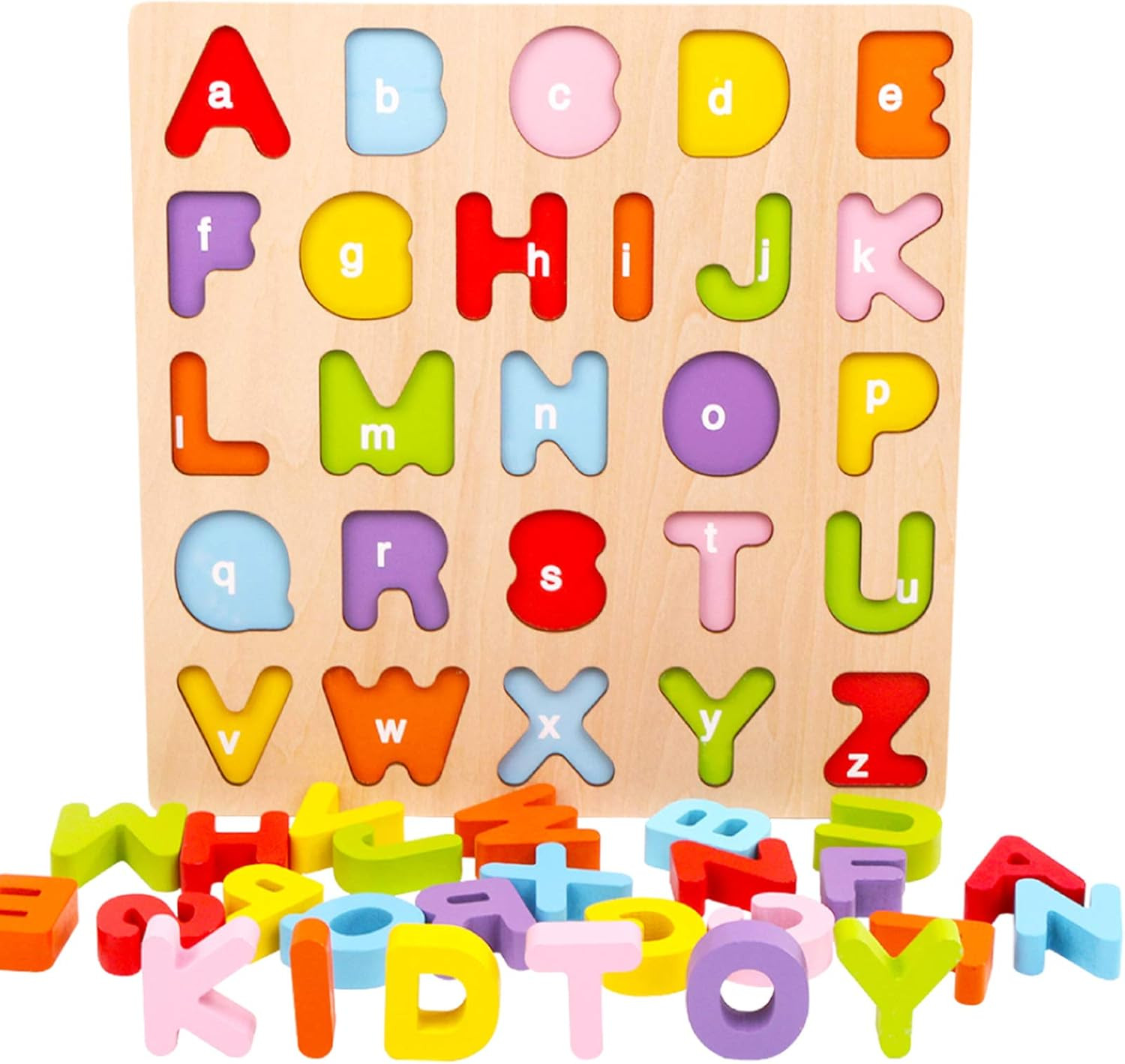 Alphabet Puzzle WOOD CITY ABC Letter Puzzles for Toddlers1 2 3 Years Old Educa