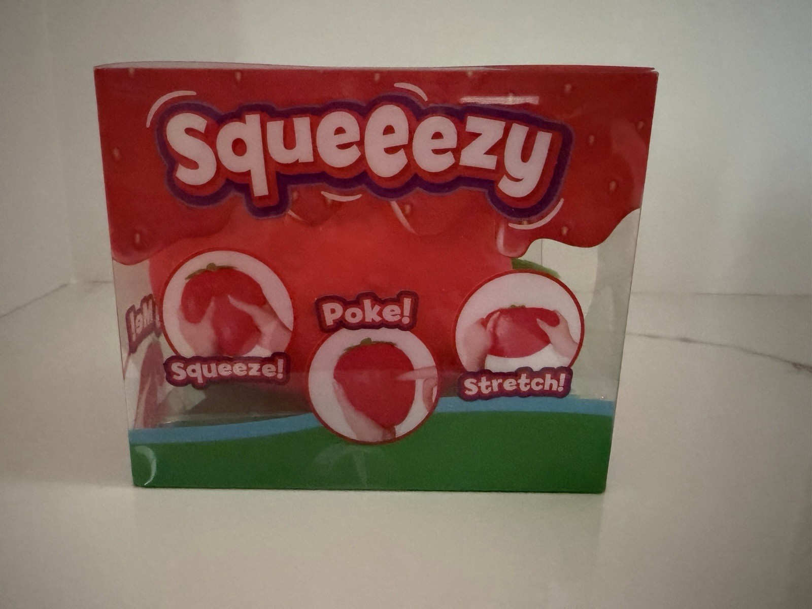 TikTok Viral Toymendous Jumbo Squeeezy STRAWBERRY Squishy Sensory Toy