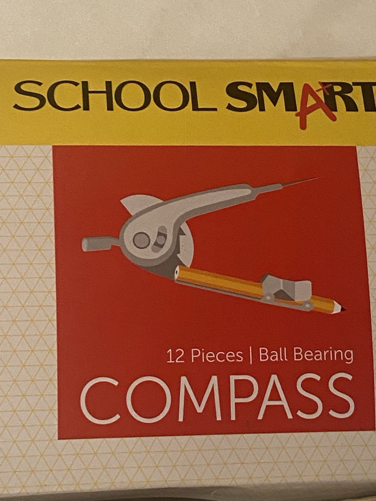 School Smart Long Point Ball Bearing Compass Draws Circles Up to 12″ – Geometry