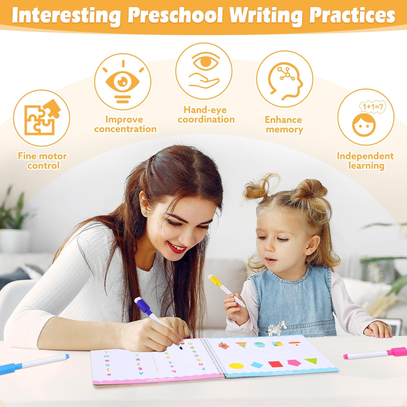 Thboxes Preschool Busy Book for Kids Ages 3-5 – 53 8.5 x 11 inches, Colorful