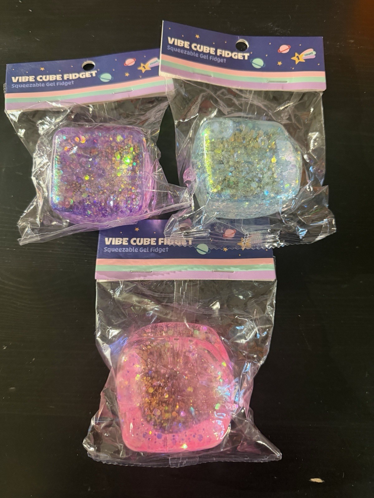 Small Cube Squishy Viral TikTok Set Of 3 Vibe Cube Fidget