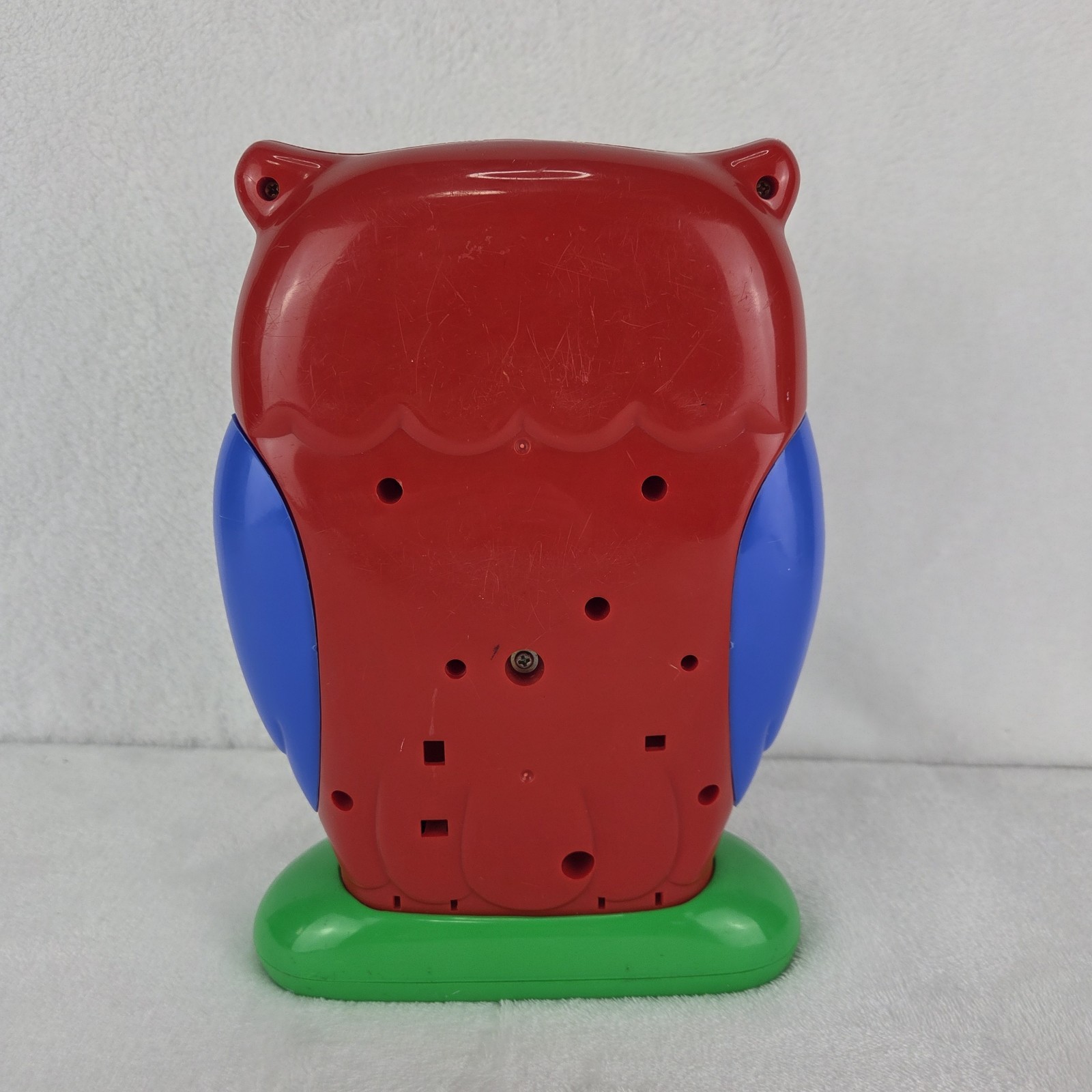 Vintage 1990 TOMY Owl Teaching Clock Toy Mechanical Working Educational