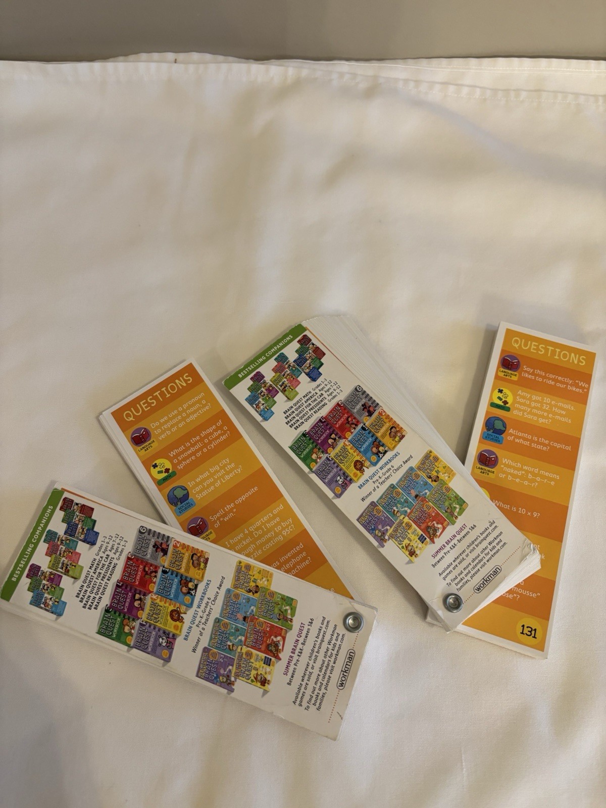 Brain Quest Grade 2 Deck 1 & 2 Cards Revised 4th Edition Ages 7-8