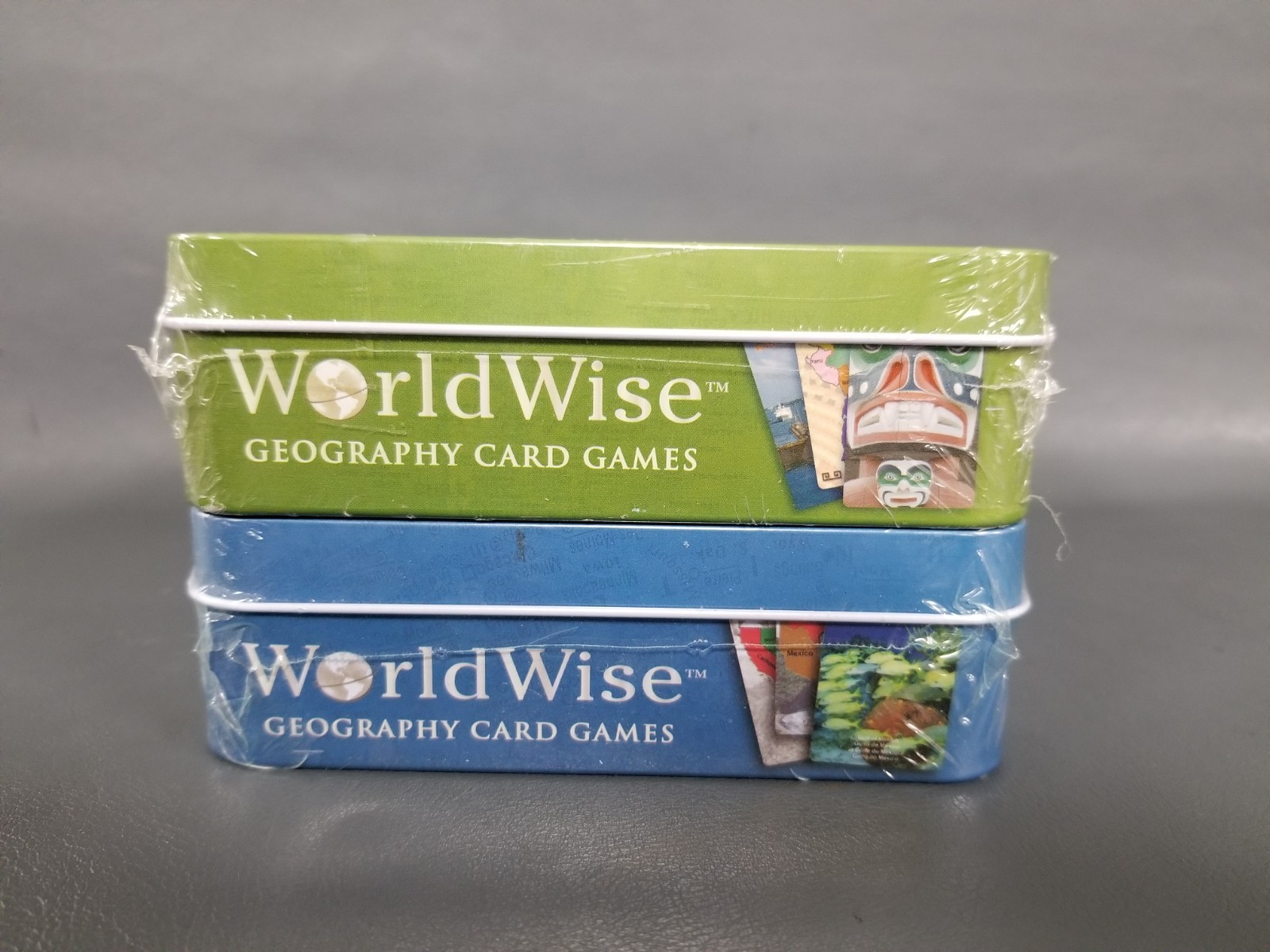 2 New / Sealed World Wise Geography Card Games Americas + USA Home School