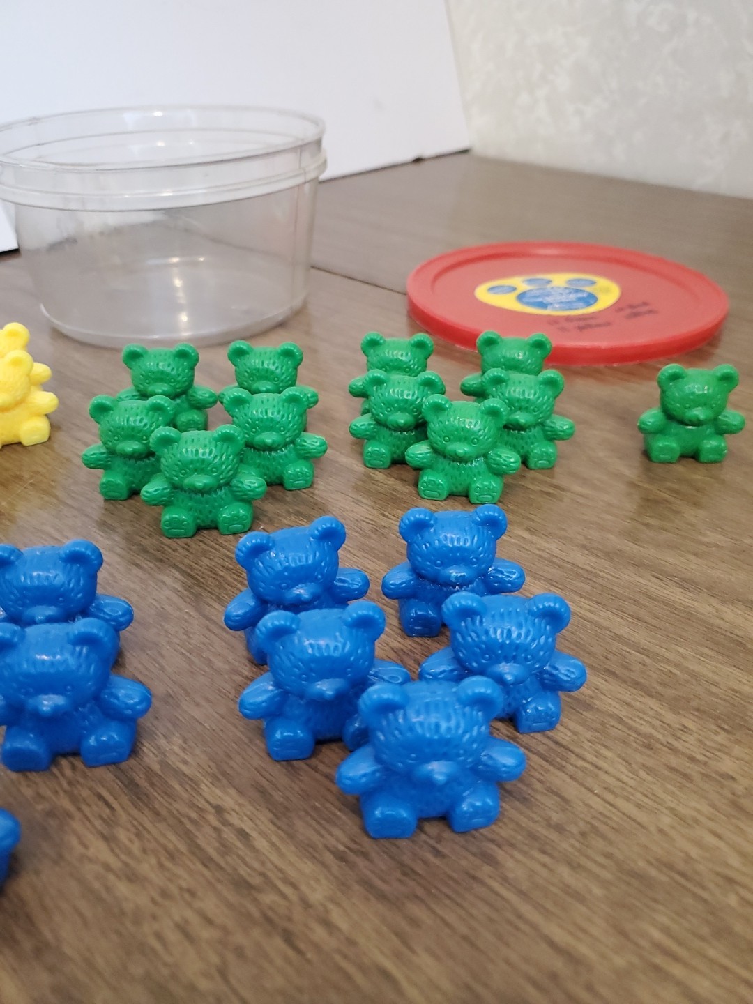 42 Piece Counting Bear Set, 4 Colors-Red, yellow, Blue And Green, One Size