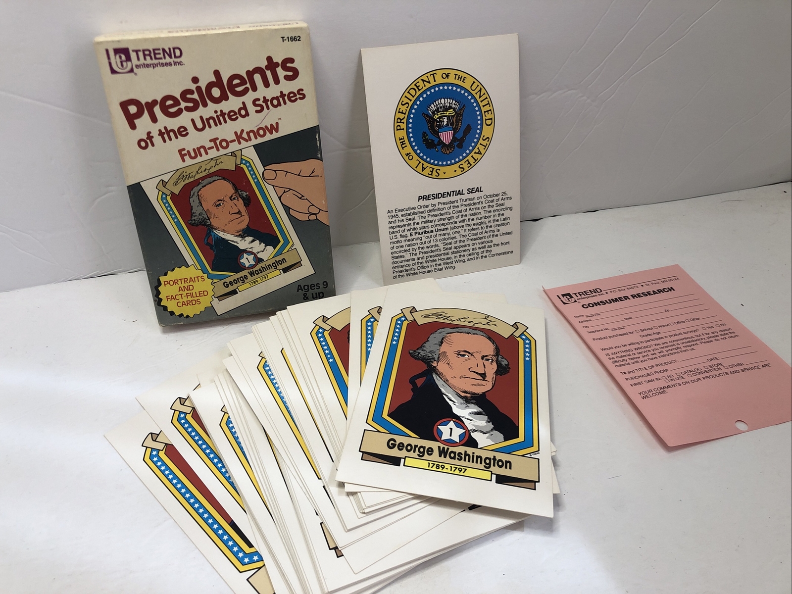 1992 Presidents of the United States (Trend Enterprises) Washington to Clinton