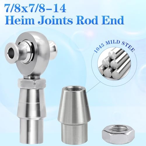 7/8-14 Heim Joint Rod End Kit with Spacers Bungs 2Set