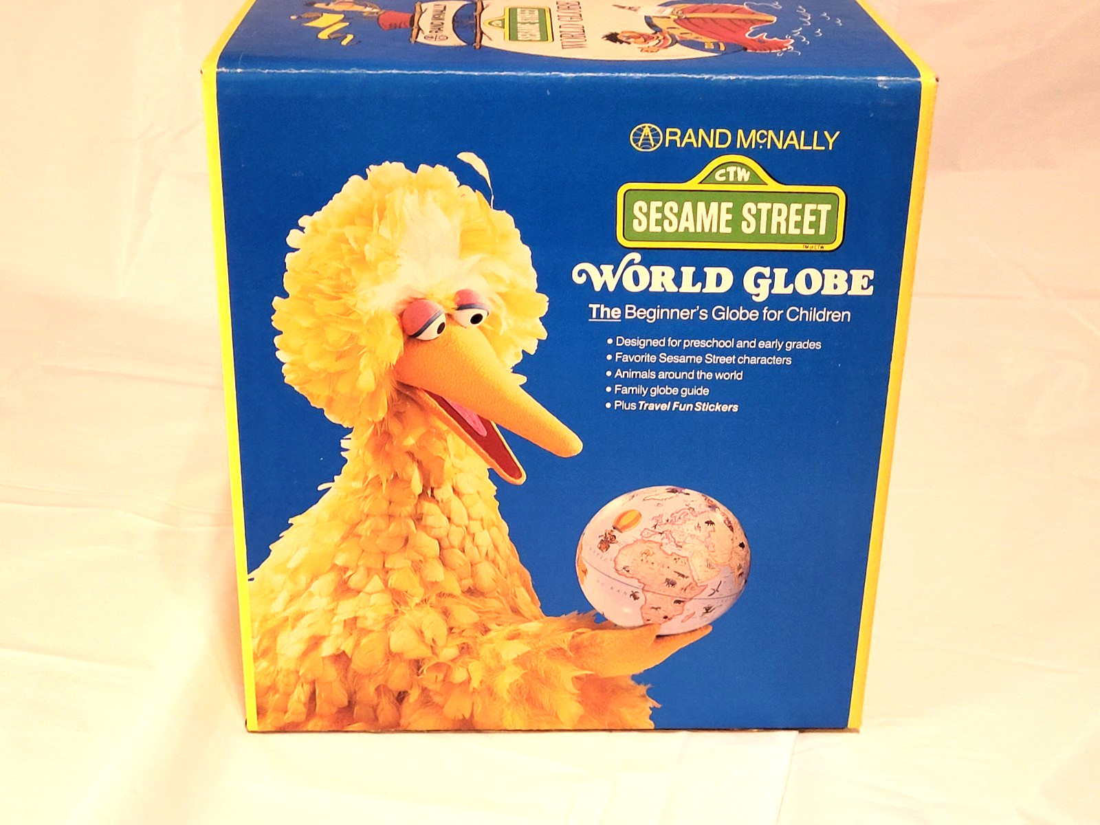 Vintage Rand McNally Sesame Street World Globe 1985 in Box