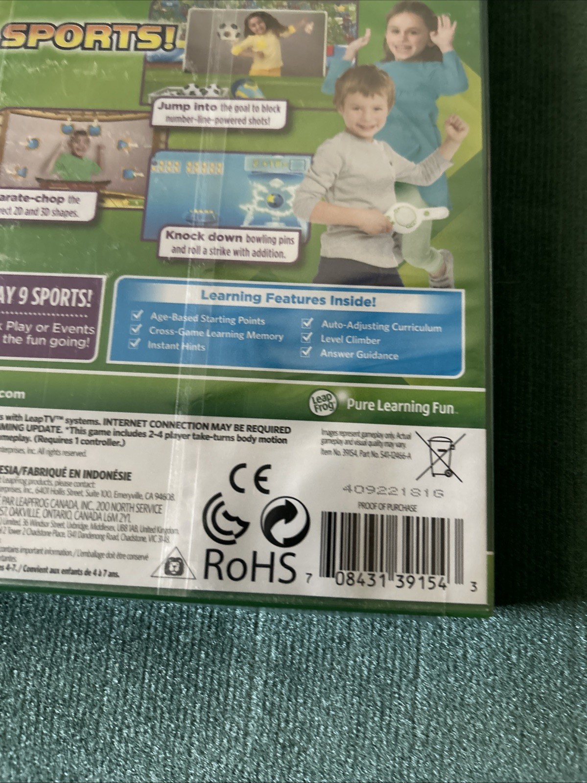 Leap Frog Leap TV Sports Educational Active Video Game Mathematics 4-7 Years