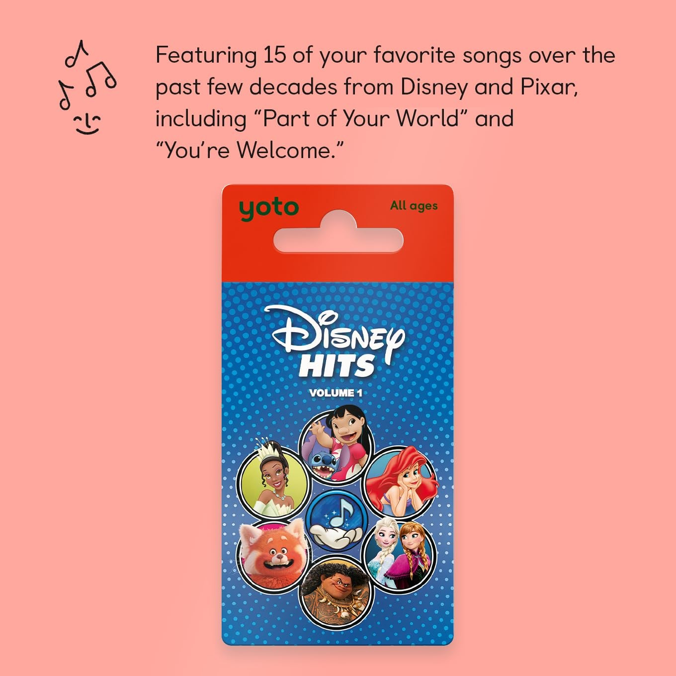 YOTO Disney Hits – Kids Audio Card for Use 3.5 x 2.5 inches (8.9 x 6.4 cm)