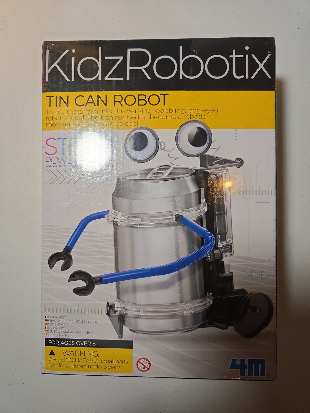 KidzRobotix Tin Can Robot STEM Science Building Kit NEW Sealed Ages 8+ DIY Toy