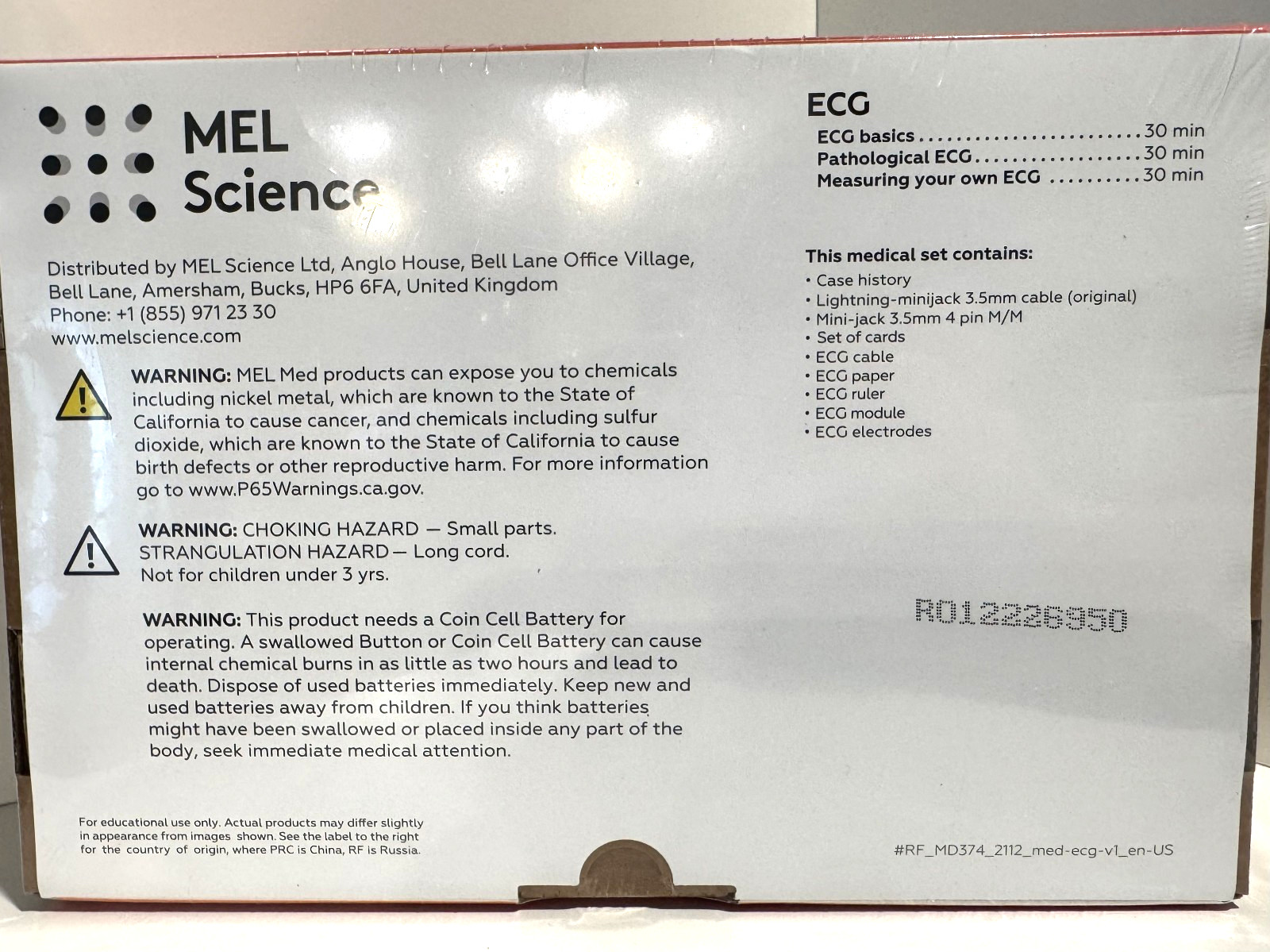 [NEW/SEALED] MEL Science Medical ECG Kit (14+)