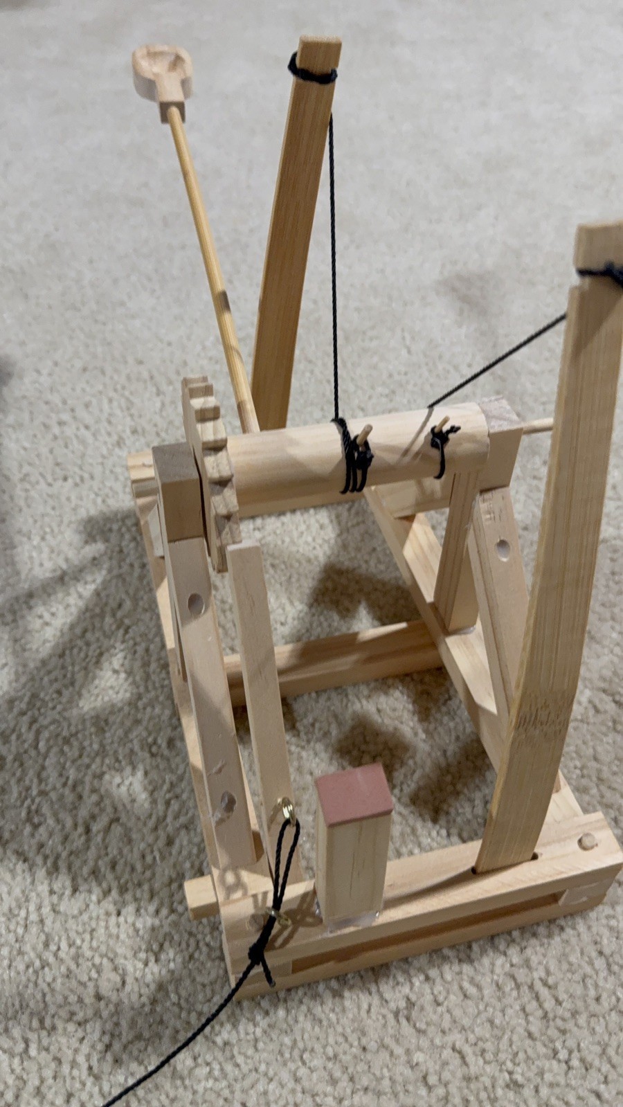 Leonardo da Vinci Style Catapult Toy Working Model Completely Assembled STEM Art