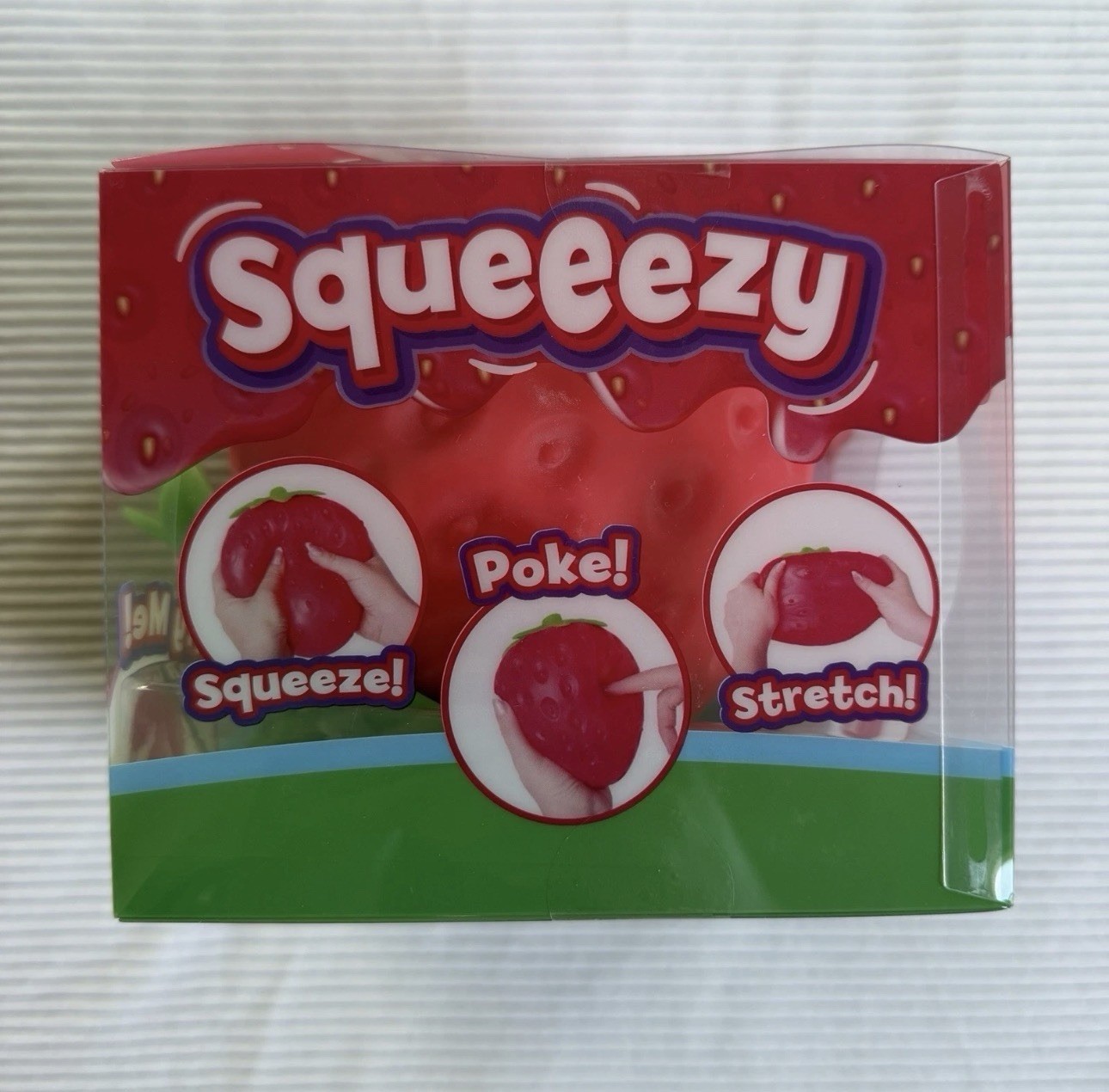 Sunny Days Jumbo Squeezy Strawberry Squishy Toy Stress Relief Toy TikTok VIRAL