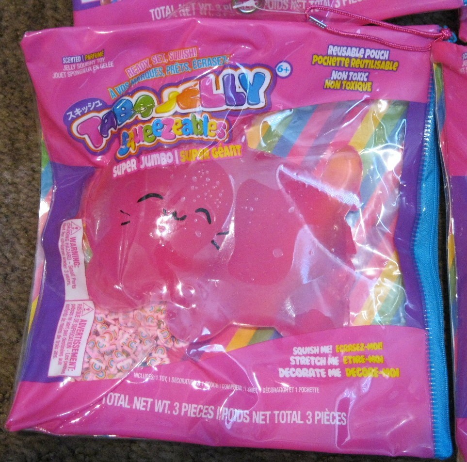 6 Taba Squishy Jelly Squeezeables Super Jumbo Kitty Ice Cream Waffle Cookie +
