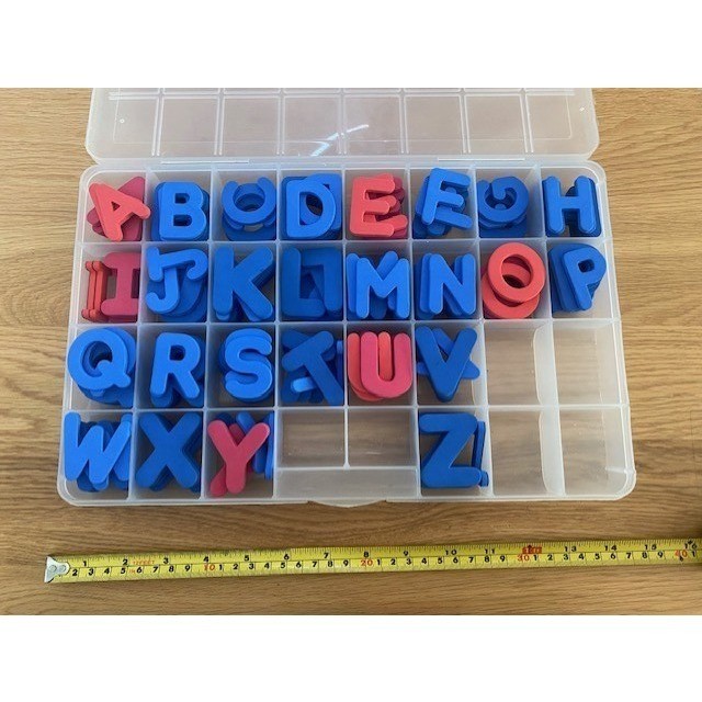 Unbranded Magnetic Foam Alphabet Letters Kids Blue Red Good Uppercase Set Case