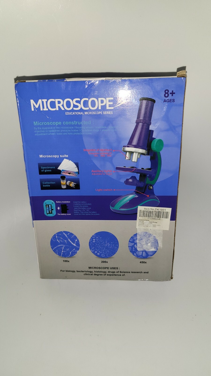 CHANG SHENG TOYS C2127 Early Development Science LED Microscope Toy Purple Green