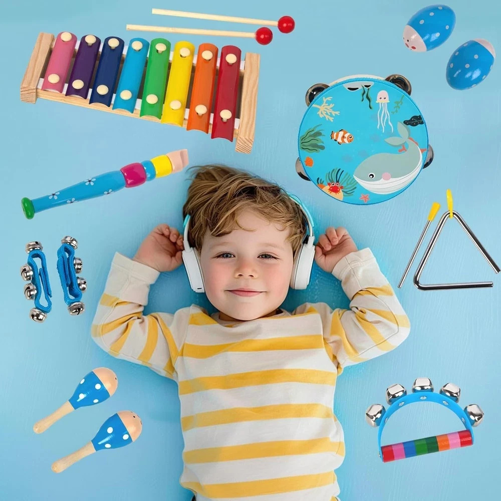 Montessori Wooden Percussion Instruments Set for Toddlers – Educational Fun!