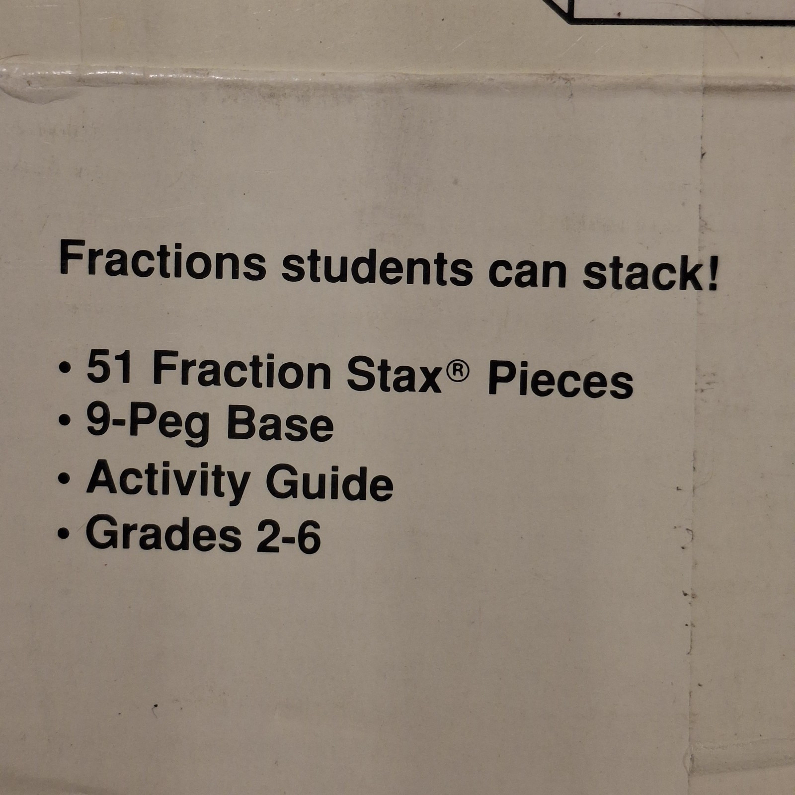 Ideal Learning School Supply Company FRACTIONS STAX Math Manipulatives Complete