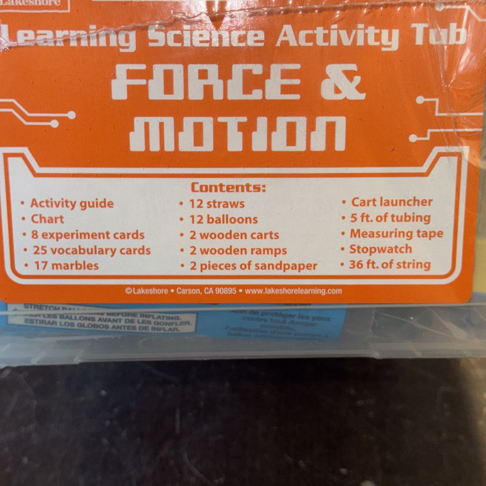 NEW Lakeshore Force & Motion Activity Tub STEM Homeschool Science Kit Ages 9+