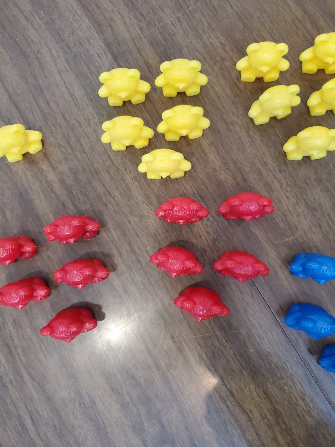 42 Piece Counting Bear Set, 4 Colors-Red, yellow, Blue And Green, One Size