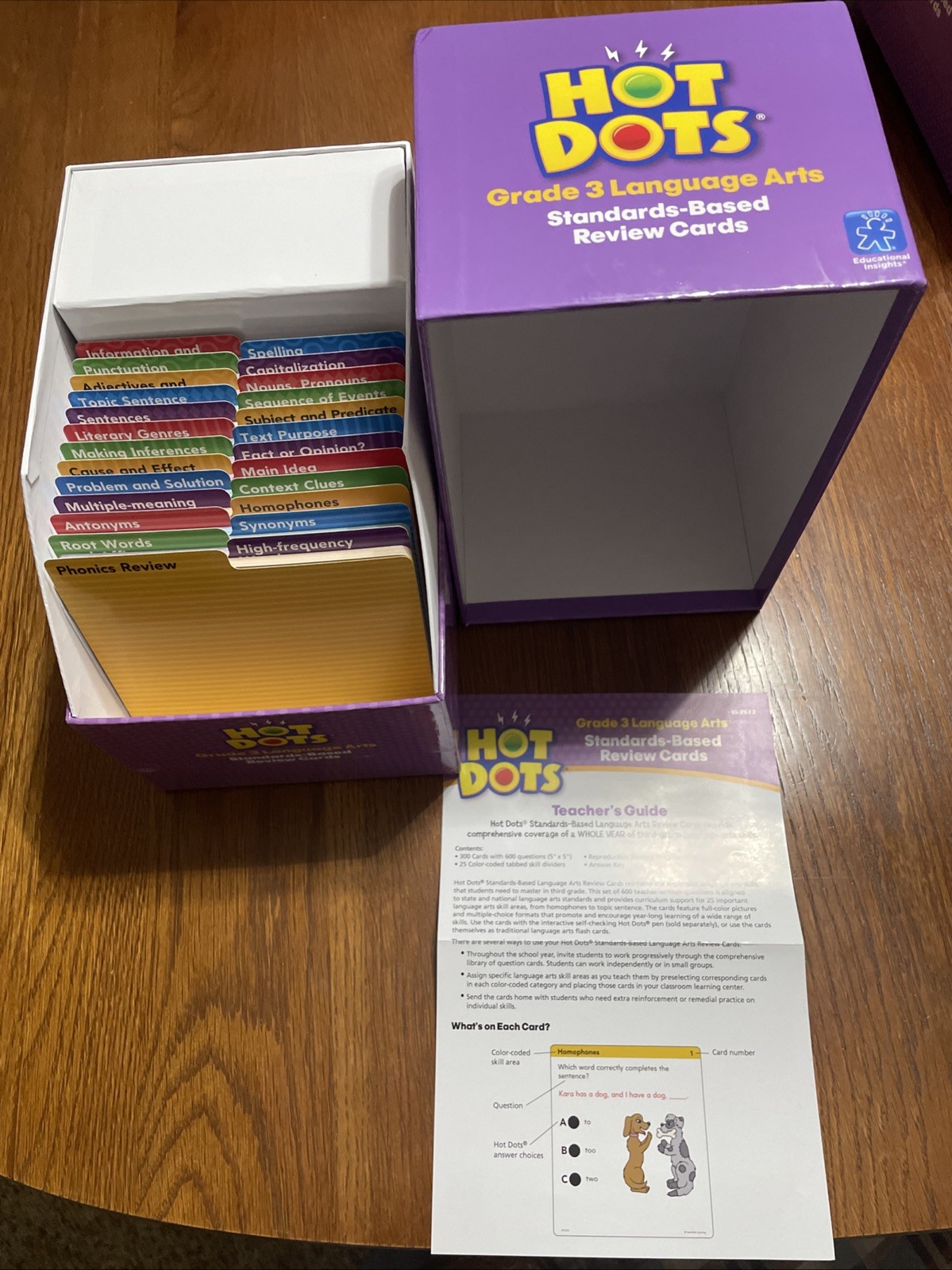 Hot Dots Standards Based Review Cards 3rd Grade Language Arts Box Set