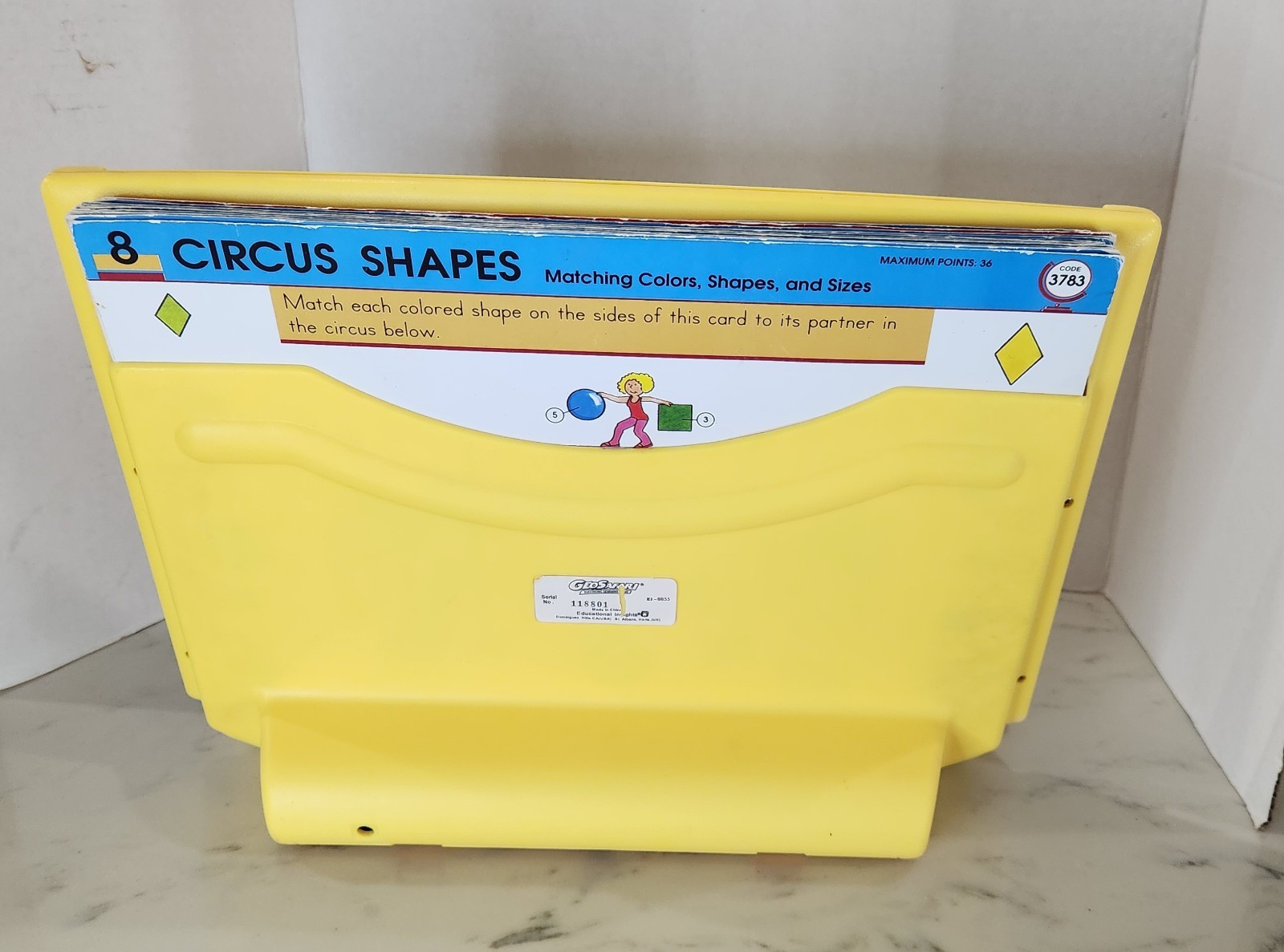 GeoSafari Jr. EI-8855 Electronic Learning Game Unit w/ 21 Cards Tested