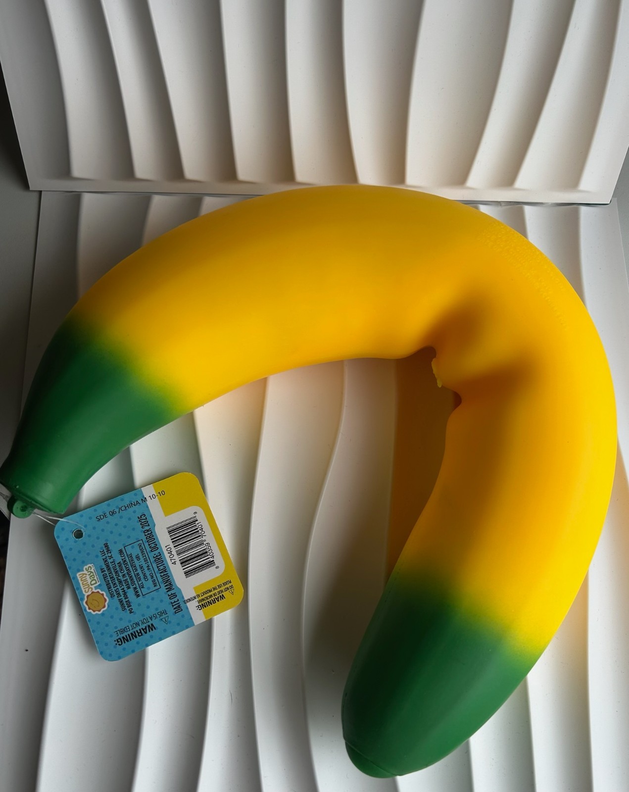 Laffy Snacks Jumbo Squeezy Banana Viral Squishy Novelty Sensory Fidget Toy New