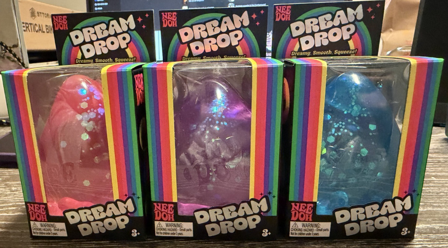 NeeDoh Dream Drop: Sensory Toy/Fidget – (Colors: Blue, Pink, Purple) 1 Per Order