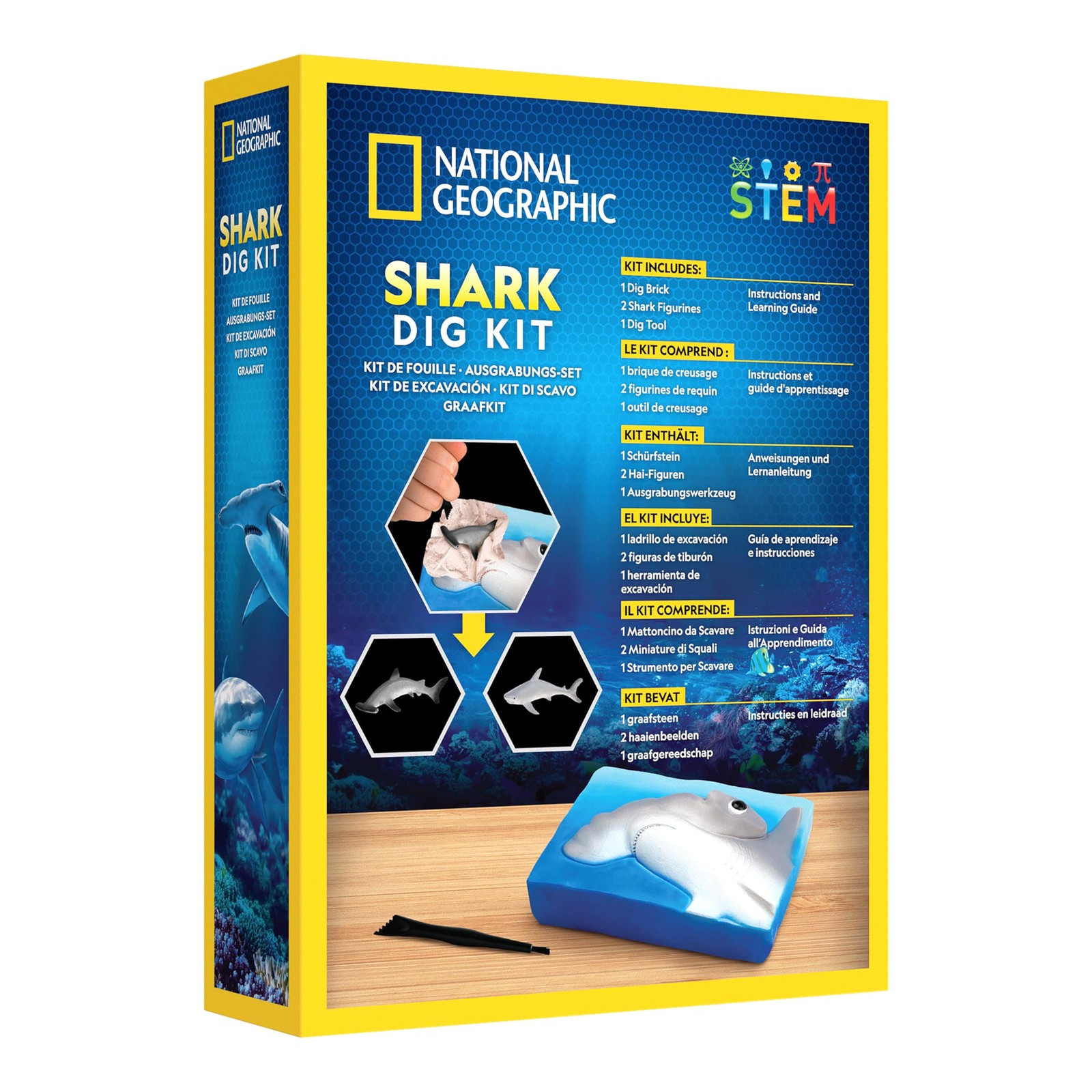 National Geographic Shark Dig Kit Science Set for Child Age 8 Years and up