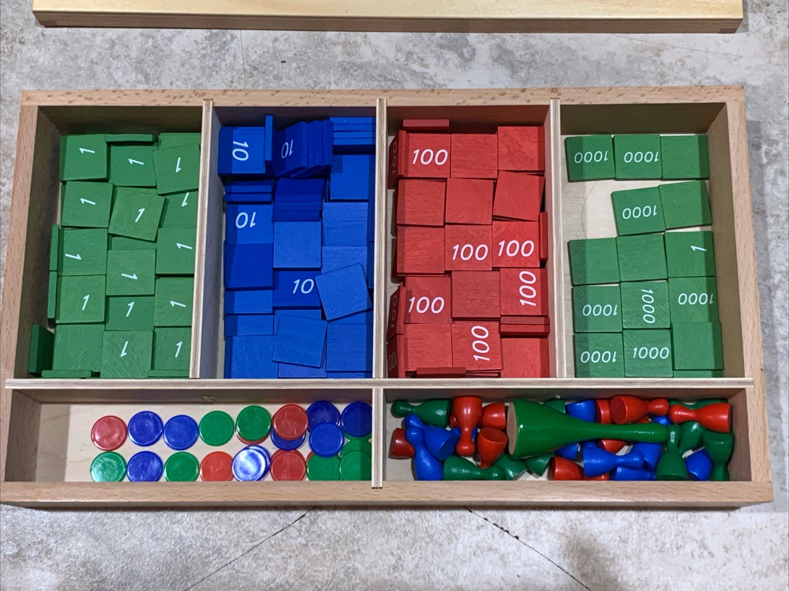 Montessori Nienhuis Stamp Game Math Add/Subtract Multiply/Devision New