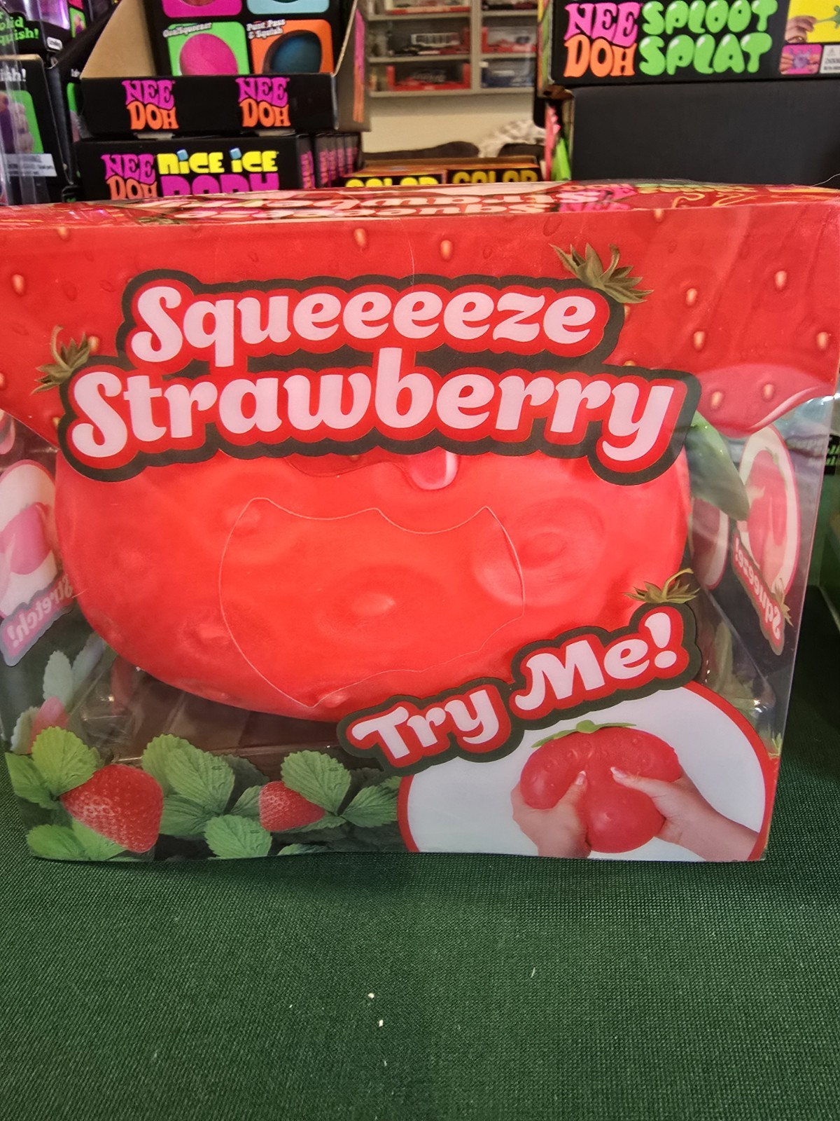 Sunny Days Squeezy Strawberry Squishy Toy Stress Relief Sensory Fun