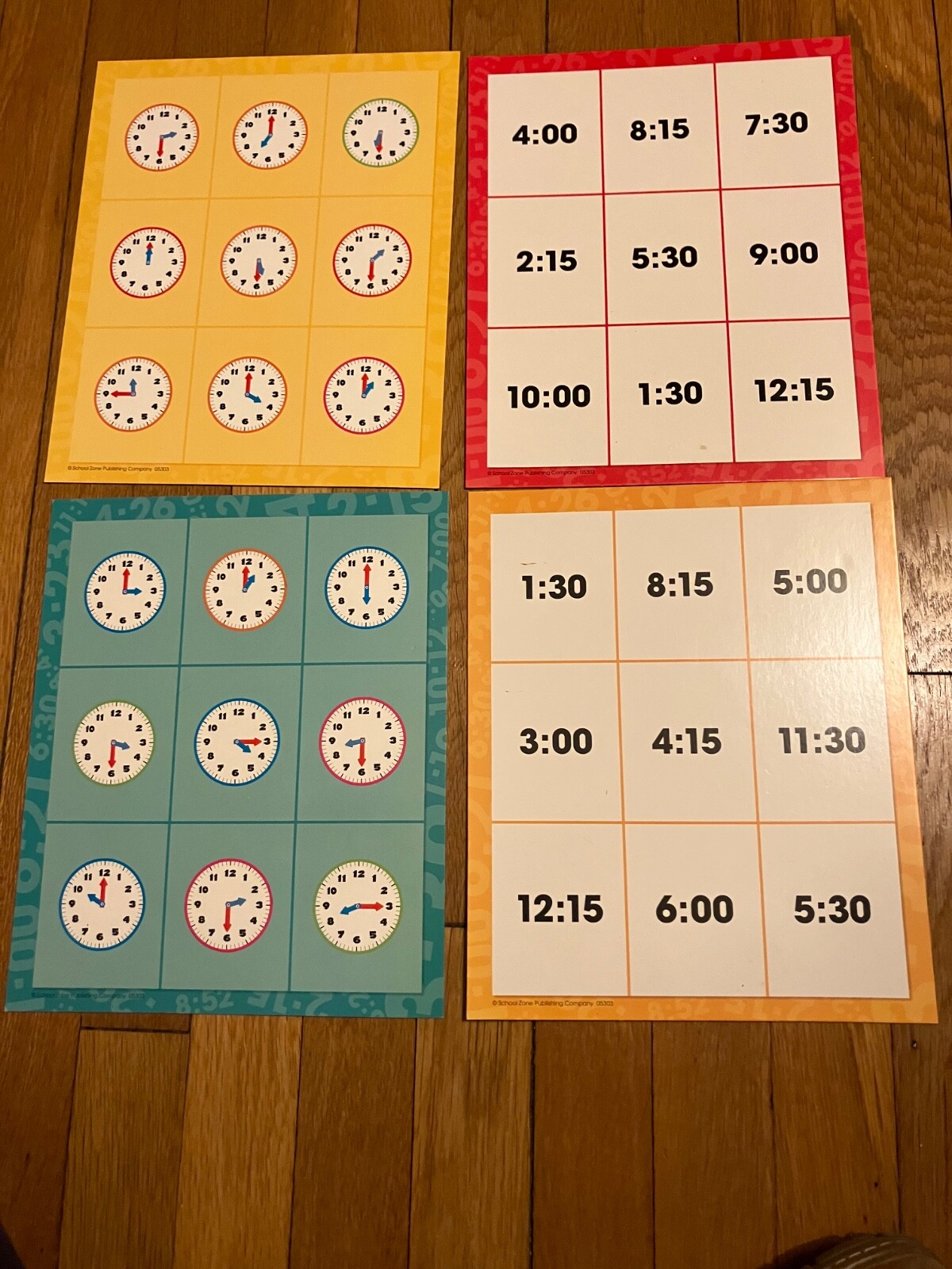 School Zone Learning Set For Telling Time Ages 6 And Up