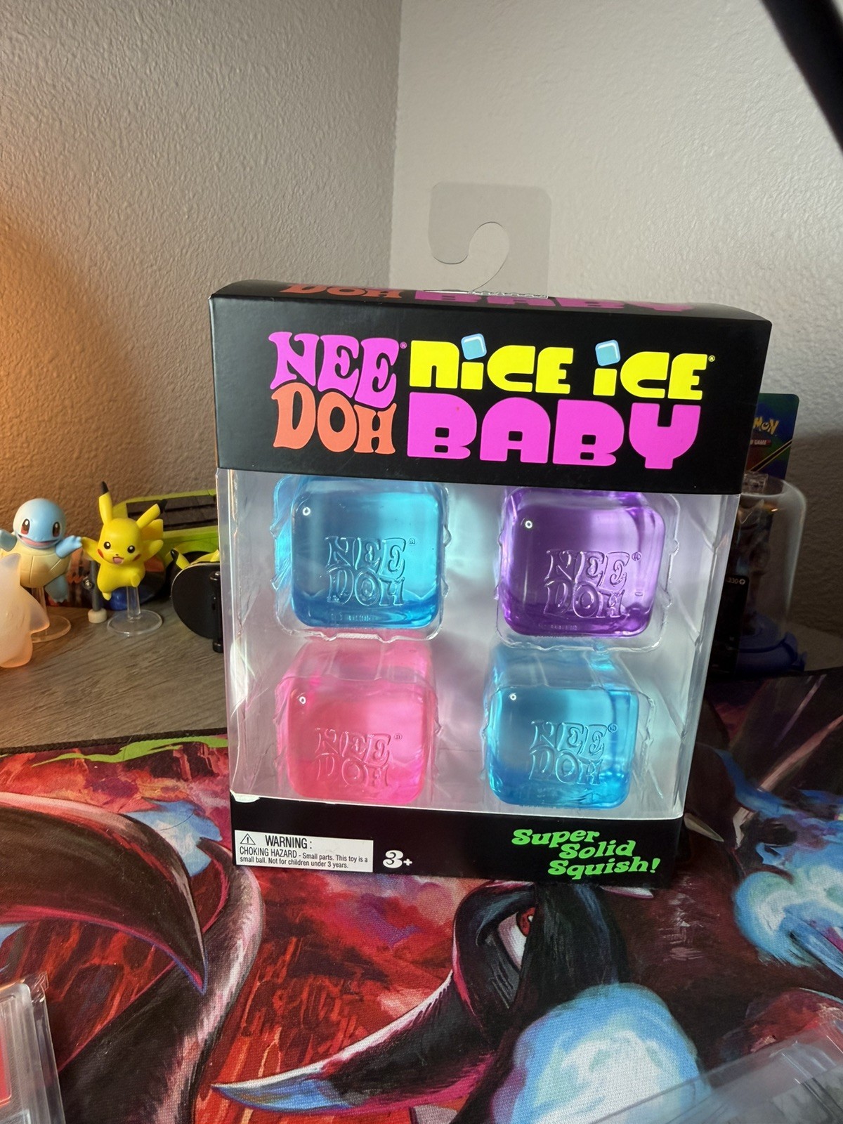 NeeDoh Nice Ice Baby 4 pack Nee Doh Mini Nice Cubes Pink Blue Purple NEW SEALED