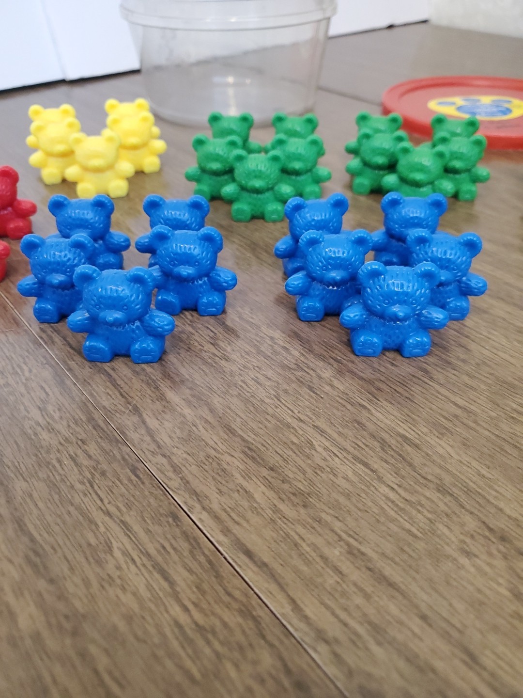 42 Piece Counting Bear Set, 4 Colors-Red, yellow, Blue And Green, One Size