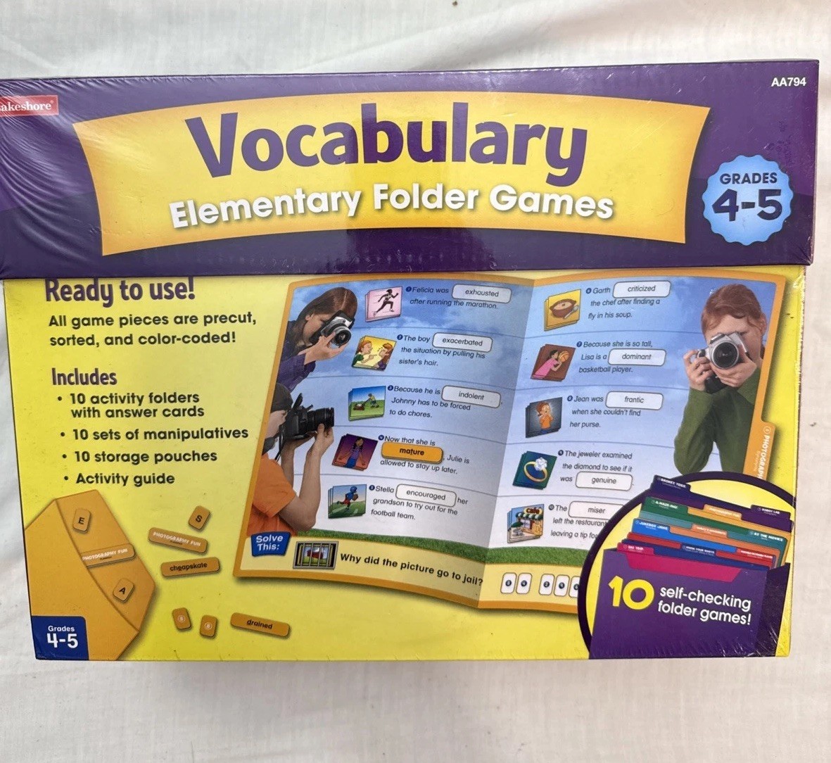 New Sealed Lakeshore Vocabulary Elementary Folder Games Grade 4-5