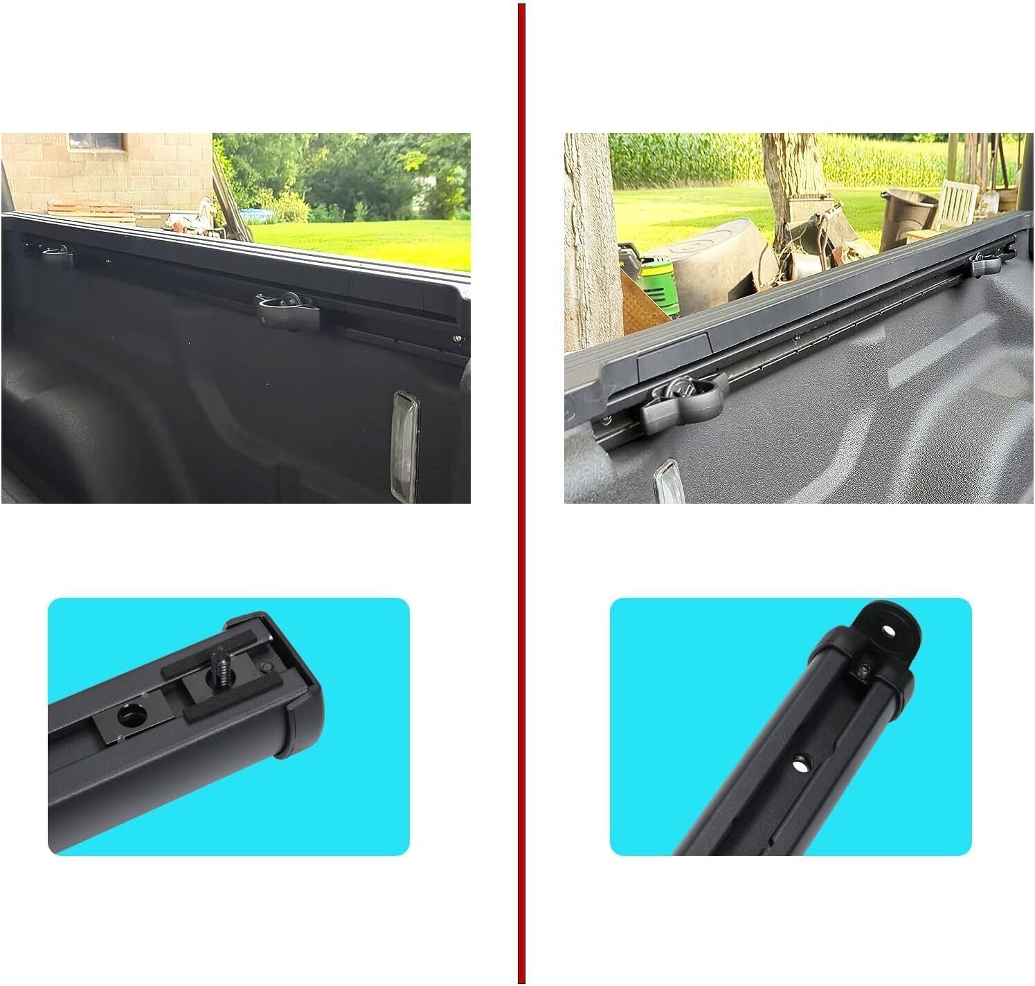 Fit for Jeep Gladiator Trail Rail System Compatible with 2020-2023 Gladiator Bed