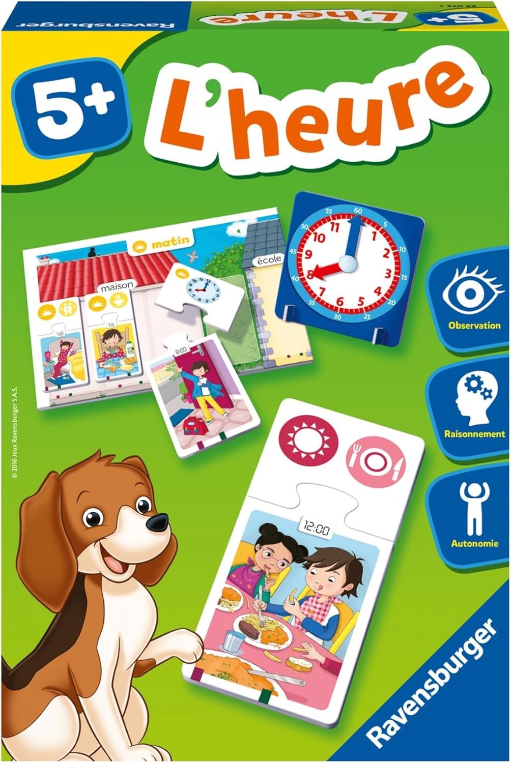Ravensburger – Educational game – Time / L’heure – Learning game in french