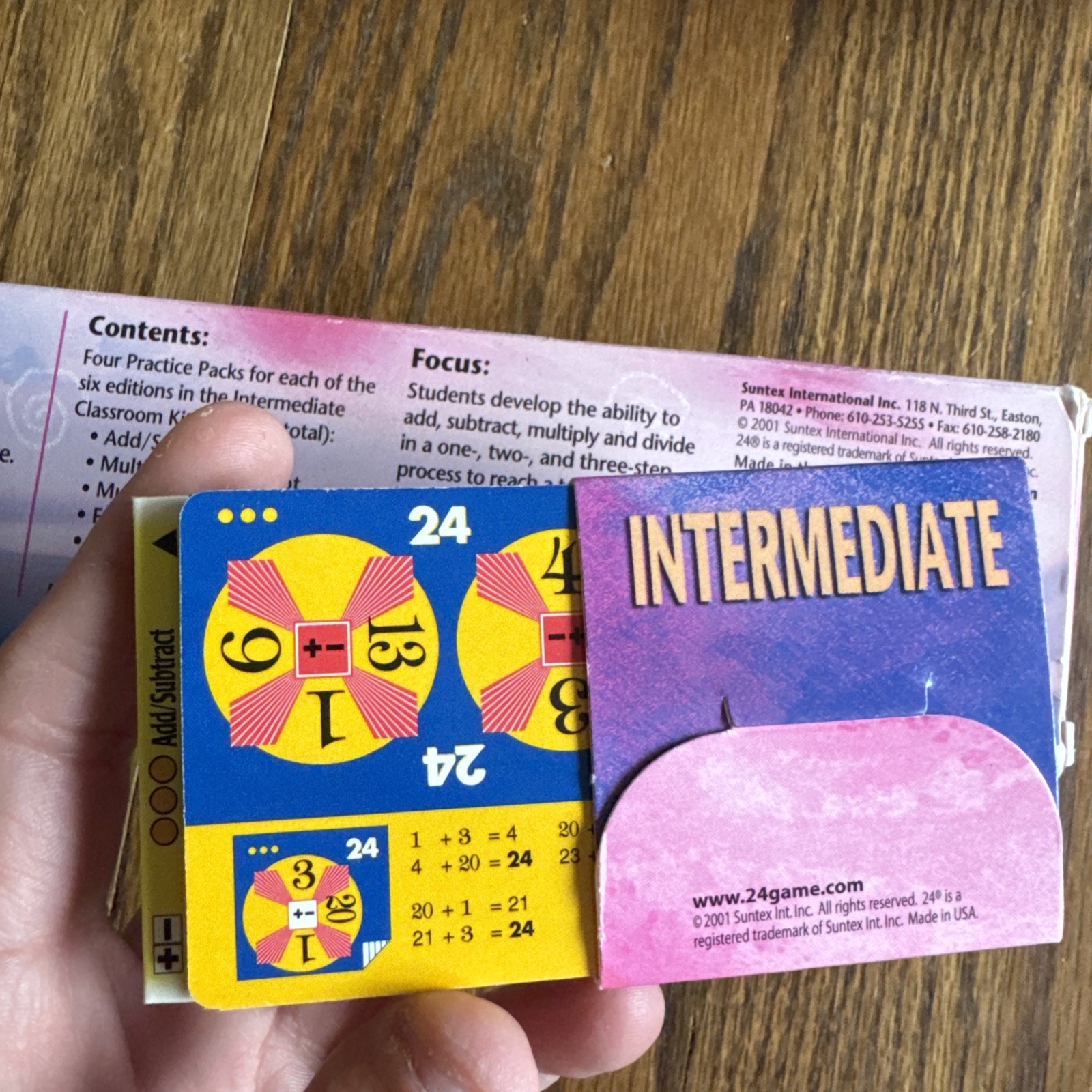 Math 24 Game Club Classroom Kit Intermediate Lot Single Double Practice Pack