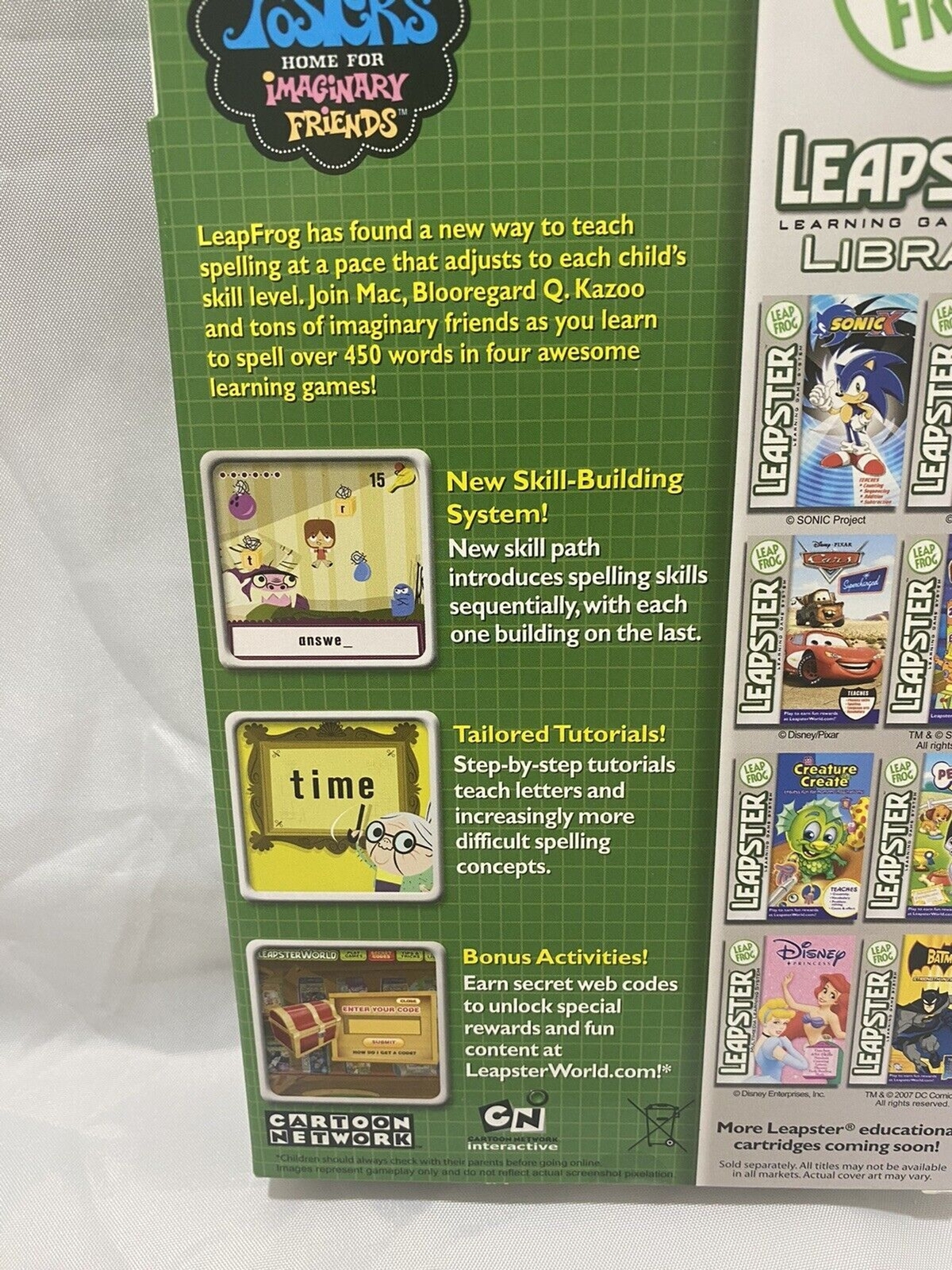 Leap Frog Leapster FOSTERS HOME FOR IMAGINARY FRIENDS Learning Game