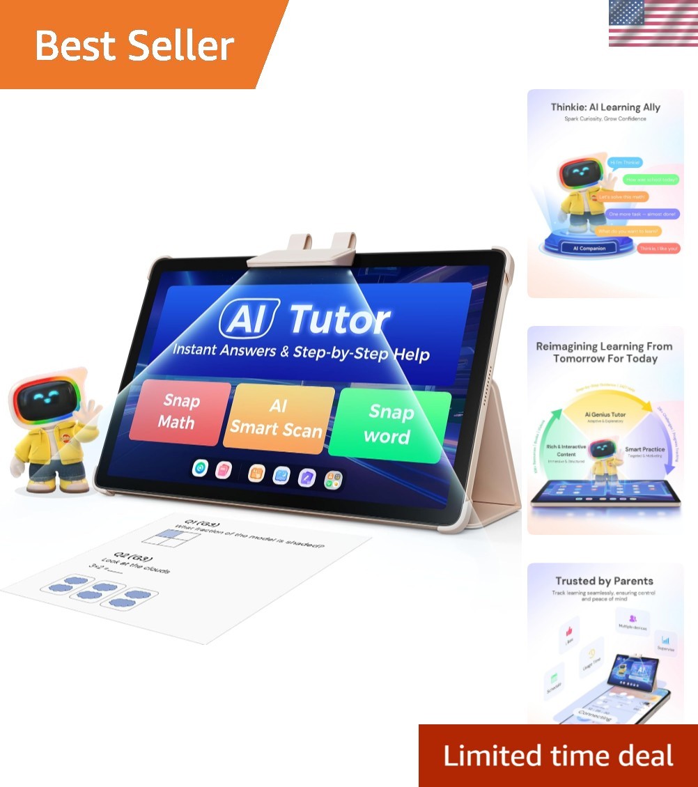 Educational Kids Tablet – 11″ HD Display, 128GB Storage & 8-Hour Battery Life