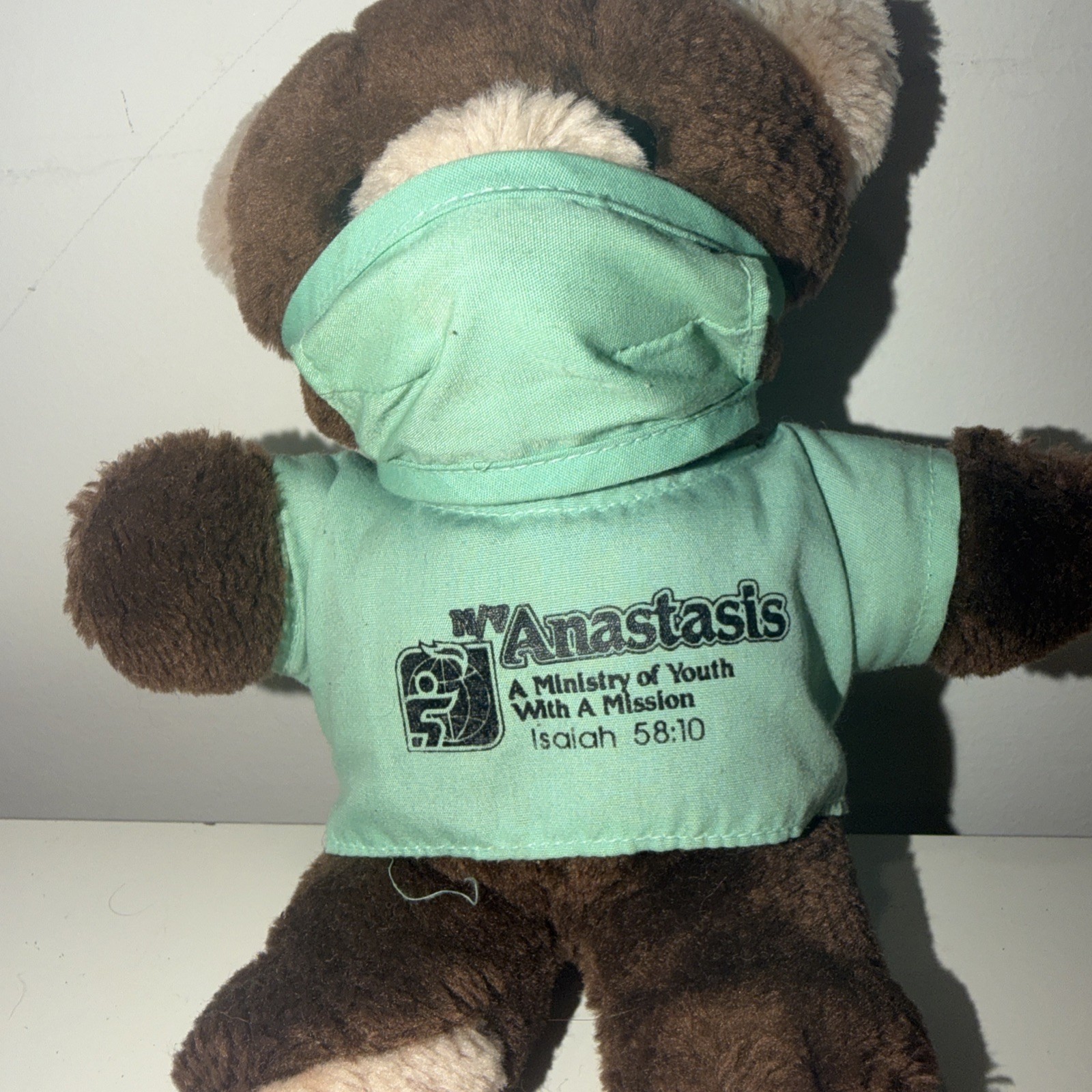 a custom-branded “Anastasis” ministry teddy plush