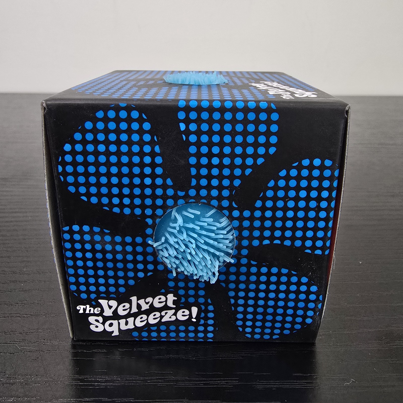 Schylling NeeDoh Fuzz Ball Flower Power Squishy Stress Ball – Blue – New