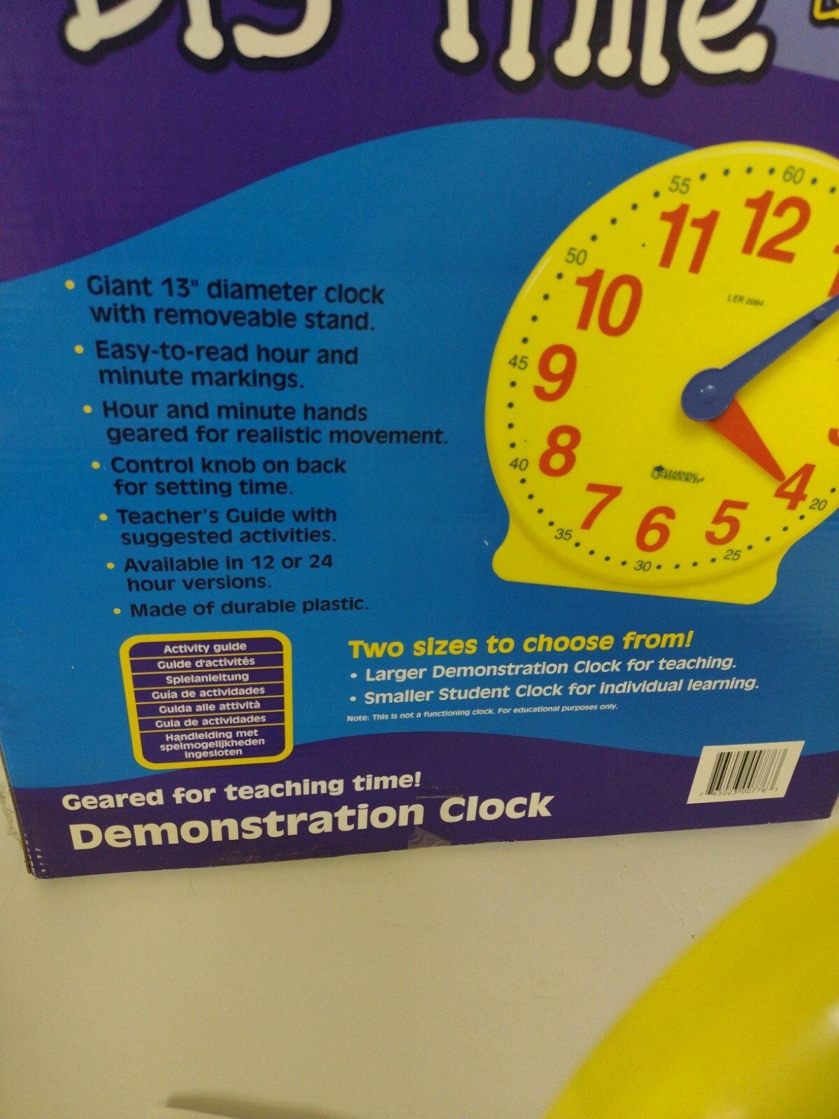 13″ Big Time Learning Clock with Activity Guide From Learning Resources