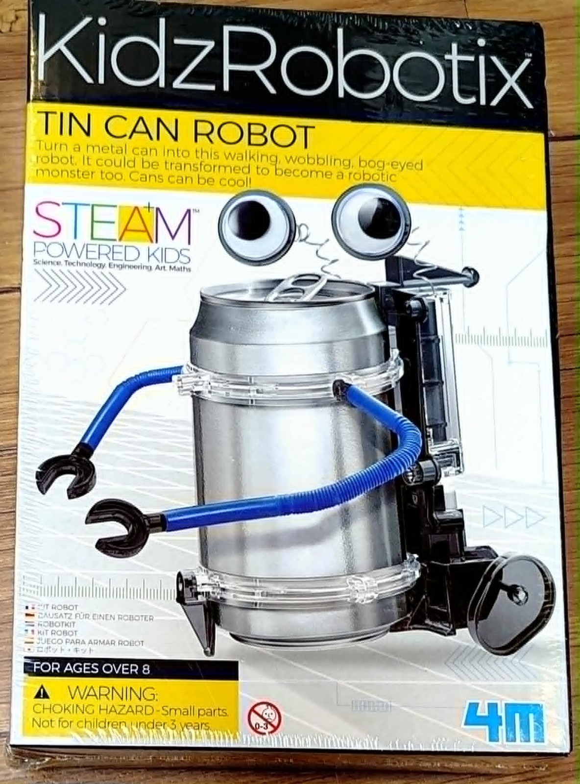 4M Toysmith, KidzRobotix Tin Can Robot, DIY Science Kits STEM Powered Kids