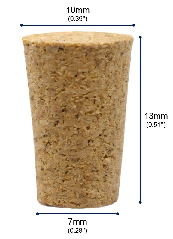 10PK Cork Stoppers, Size #0 – Tapered Shape – Eisco Labs