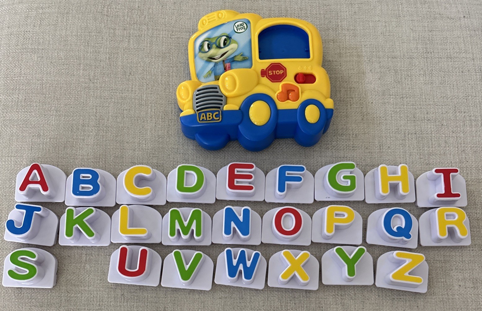 LeapFrog Fridge Phonics Alphabet School Bus Tested & WORKS With 25 Letters No T