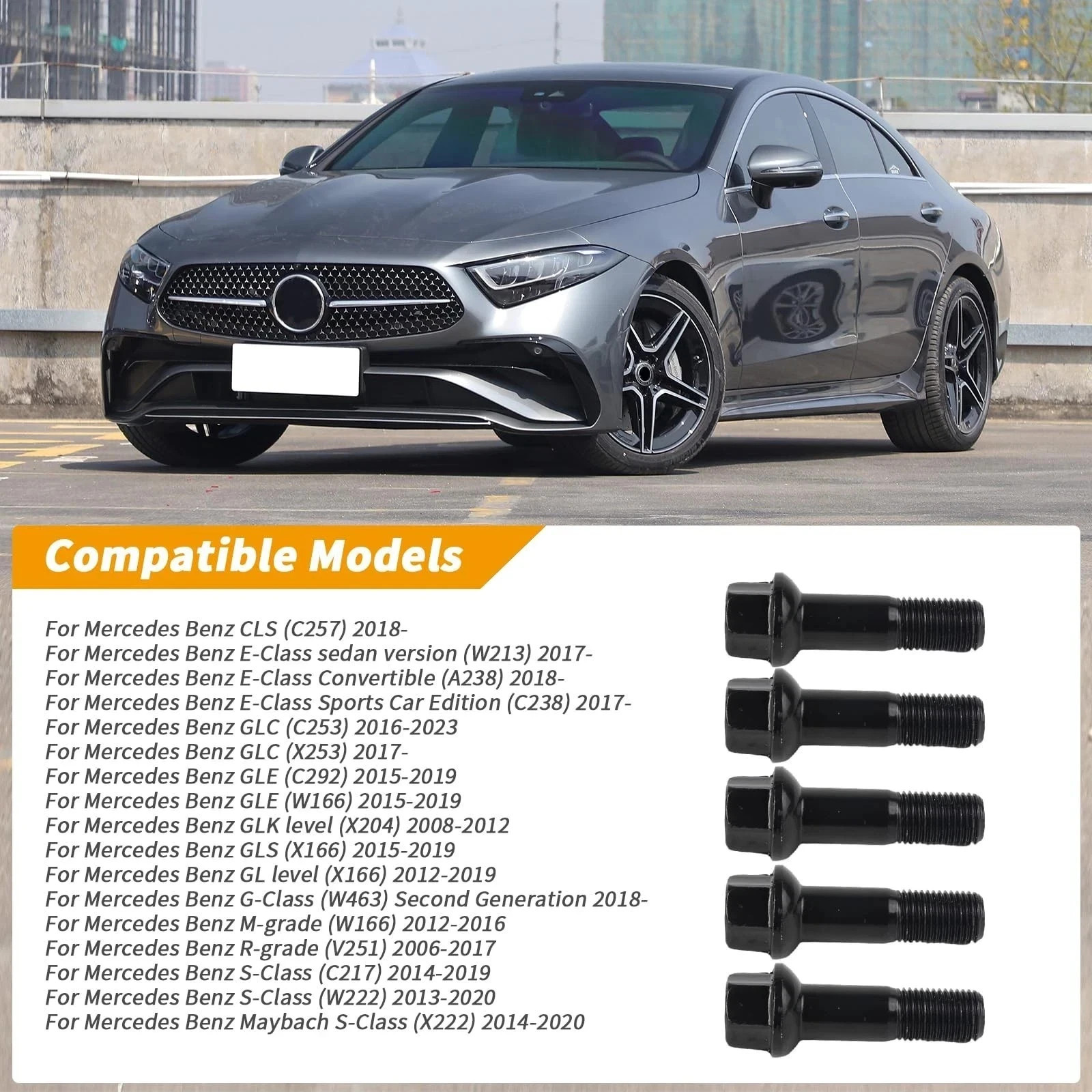 20pcs M14 X 1.5 Wheel Lug Bolts Nuts Kit 2005-2023 for Benz W166 GLE 320 GLE …