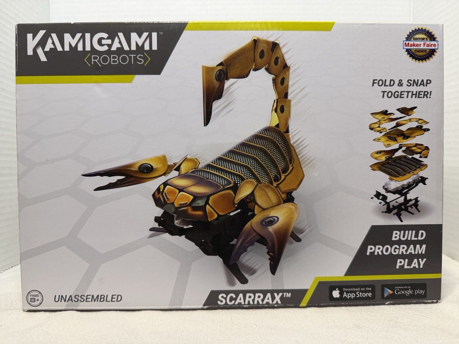 Kamigami Robots Scarrax Robotic Scorpion STEM Building Kit Open Box Unassembled